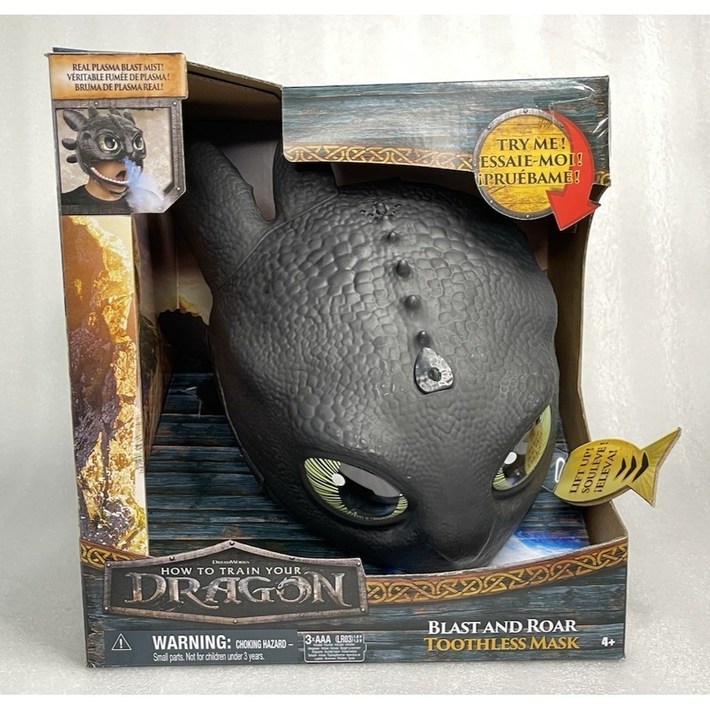 BLAST AND ROAR TOOTHLESS MASK How To Train‎ Your Dragon Movie Lights Sounds NEW
